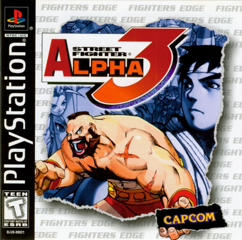 Street Fighter Alpha 3 box art for Sega Saturn
